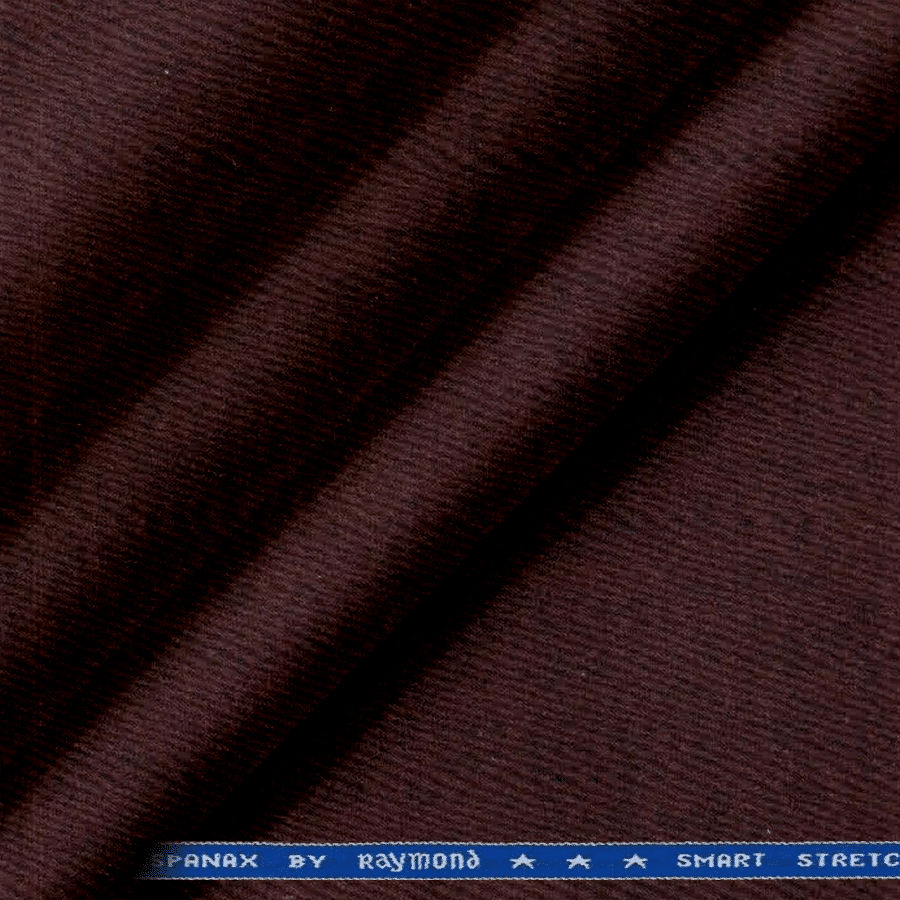 Modern Brown Polywool Suiting Fabric for Pants by Raymond